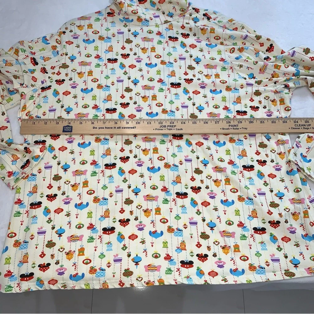 Disney Mickey Mouse dumbo Minnie Mouse mock neck long sleeve top size 2XL yellow - Picture 8 of 12